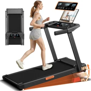 Foldable, Portable Treadmill 3.0HP, 300 LBS Capacity